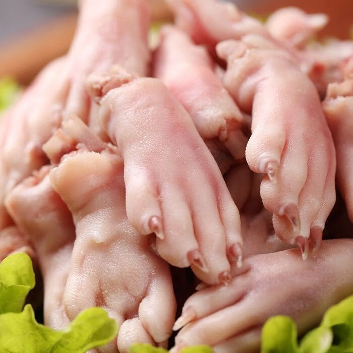 新鲜冷冻兔爪带骨兔爪脱毛兔掌兔蹄子烫毛兔后腿爪子 新鲜兔爪3斤【图