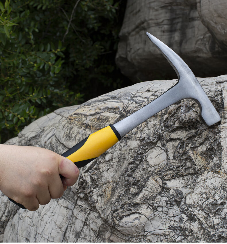 定制地质锤专用勘探锤尖头平扁头一体采石采矿锤逃生锤泥工锤子钣金锤