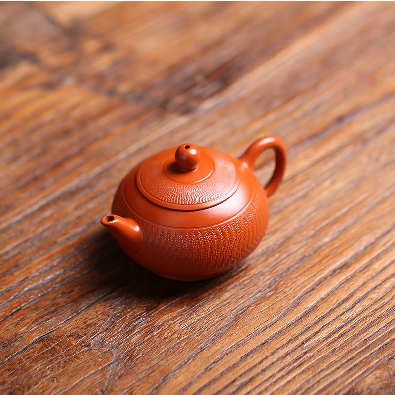 潮州手拉壶原矿朱泥小容量紫砂壶工夫小品茶壶全手工长嘴西施壶节日