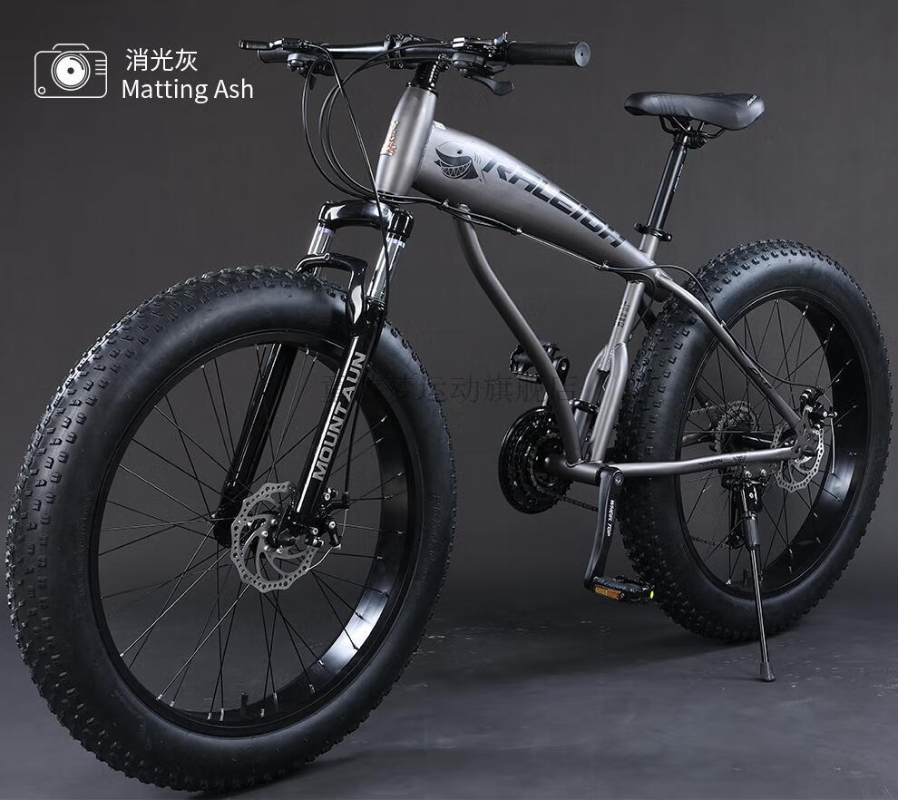 美国闪电自行车山地车成人加粗轮胎雪地车沙滩车男成人学生变速越野大