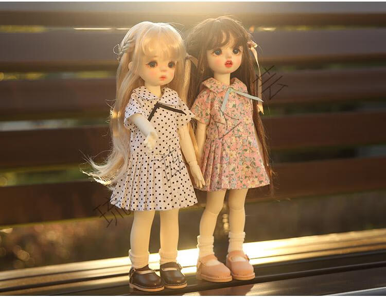 琉滋6分bjd假发假毛马海毛高温丝牛奶丝长发短发卷发长卷卷奶金色牛奶