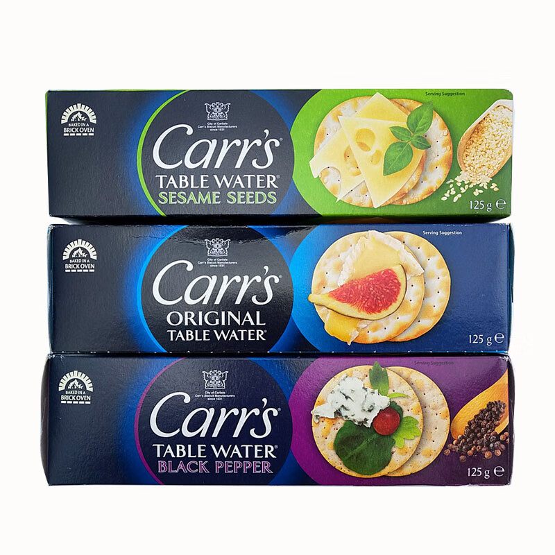 英国卡氏饼干水饼原味薄脆饼干carrsoriginaltablewateroven胡椒味