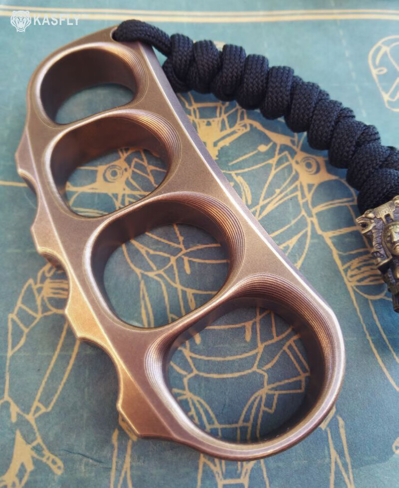 镇店好物kasfly凯撒四指钛合金青铜指虎指扣防身装备便携edc创意礼品