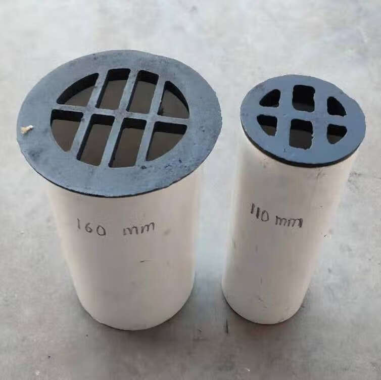 铸铁内插式简易地漏养殖地漏pvc110管承插承重地漏桥梁泄水管篦子160