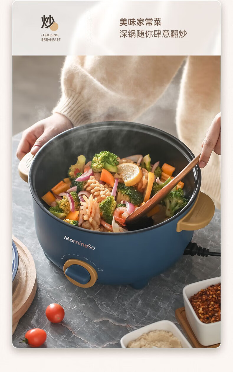 电煮锅小电锅学生宿舍泡面锅电蒸锅电炒菜炒锅电热锅单人迷你电火锅