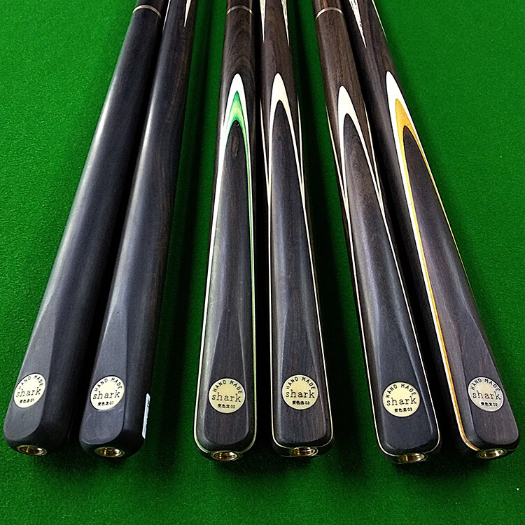 鲨鱼变色龙台球杆会员杆中式黑八斯诺克34小头杆桌球杆通杆套装变色龙