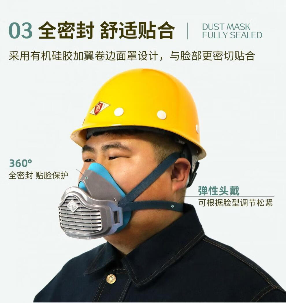 hnxc新品猪鼻子口罩口罩工业粉尘打磨煤矿防灰口鼻罩透气呼吸器硅胶