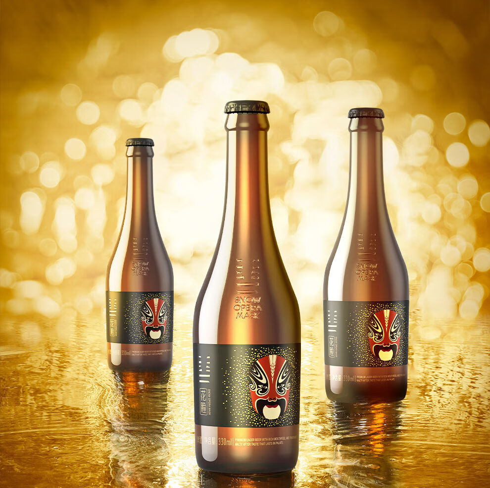 沈阳产雪花啤酒脸谱花脸男脸snow418ml12瓶国产花旦418ml12瓶