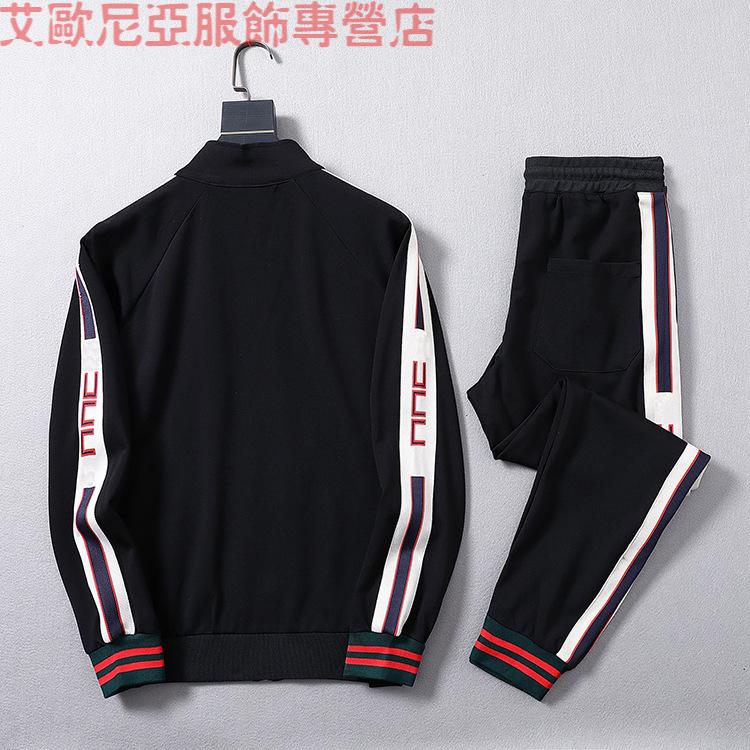 boy高品质酷奇欧洲站罗马棉休闲运动套装男原单时尚两件套团队服大码