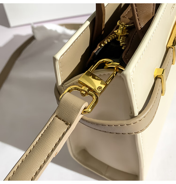 香港mackjhosel夏季真皮大容量感手提包包女2022新款潮斜挎包 黑色