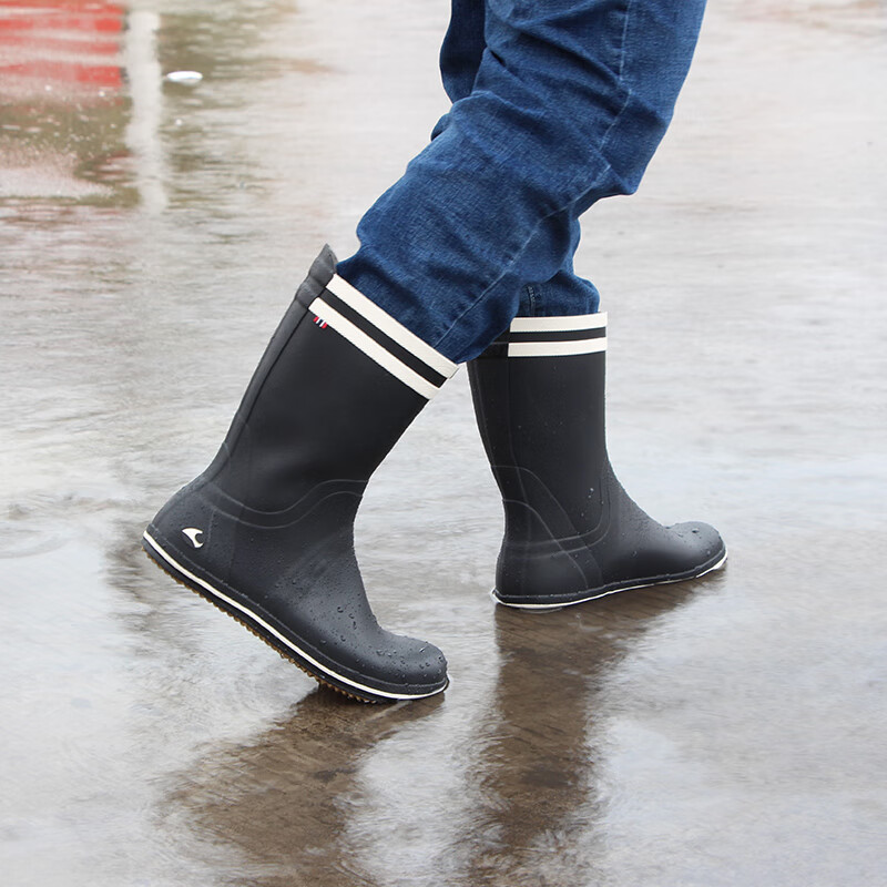春夏新款透气雨鞋中筒水鞋重中帮钓鱼胶靴防水防滑轻便休闲士兵靴tre