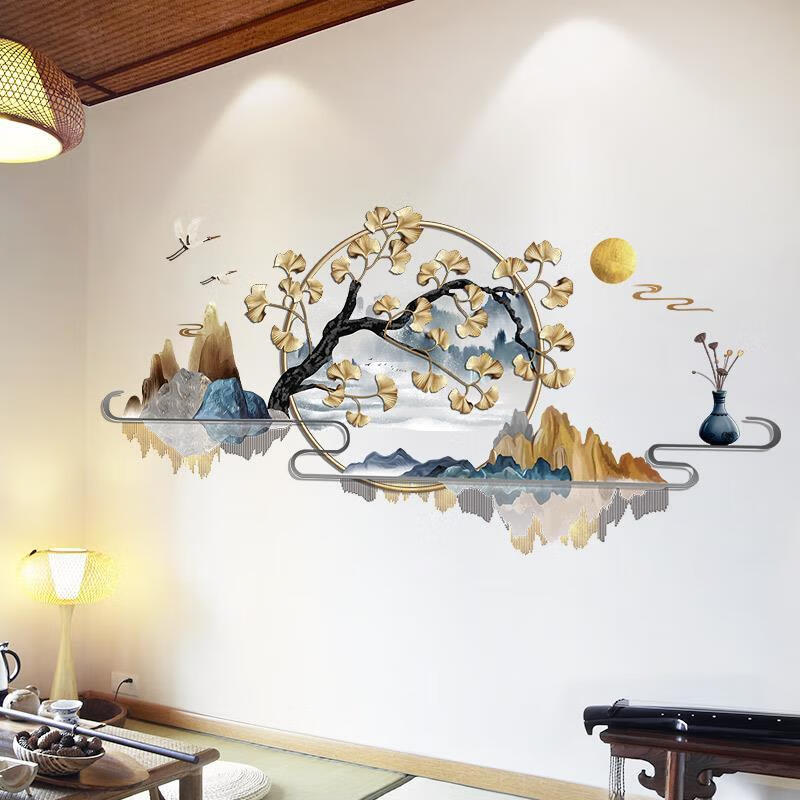 壁纸贴画背景墙装饰品中国风墙纸自粘贴墙画电视背景墙面贴画贴纸壁纸