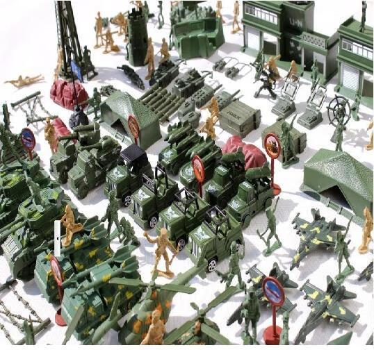 兵人军事兵团二战玩具小兵人士兵军事基地套装沙盘模型火柴人战争遗产
