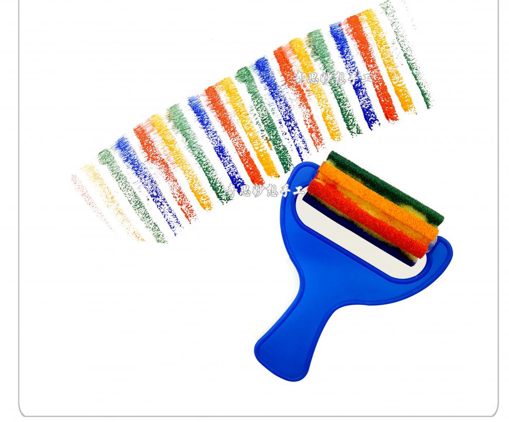 海绵画刷儿童早教涂鸦海绵印章滚轮滚筒颜料幼儿园涂鸦工具绘画刷 6款