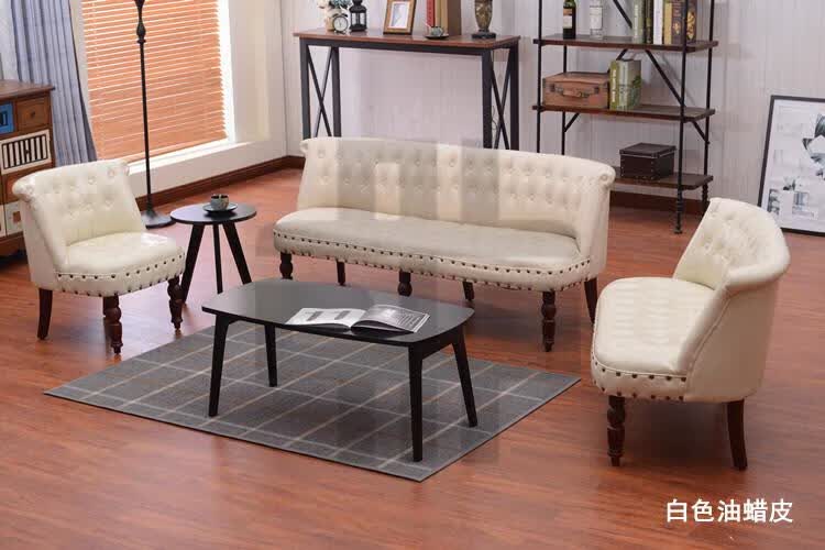 双人户型轻奢网红款童装店面休闲女装店铺沙发 蓝色 蒂芙尼蓝加厚油皮