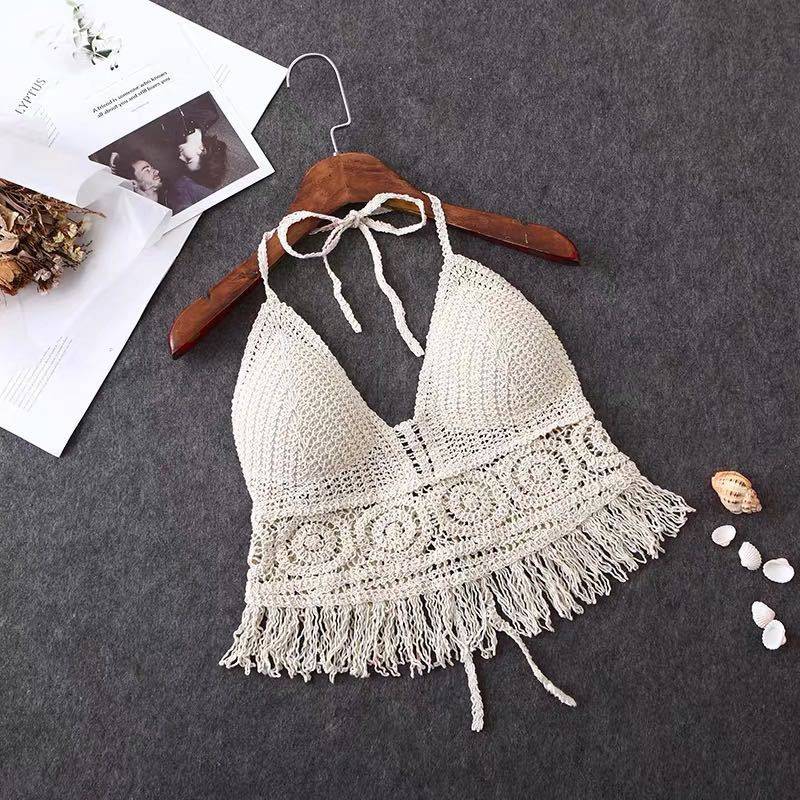 泳衣外披纱 三亚海边针织系吊带挂脖性感游泳衣女比基尼蕾丝披纱外套