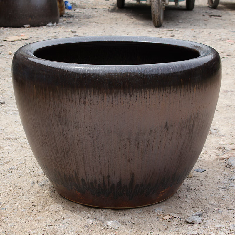 瓷小奴粗陶地缸景德镇陶瓷鱼缸水缸养鱼庭院特大号睡莲荷花缸室外养鱼