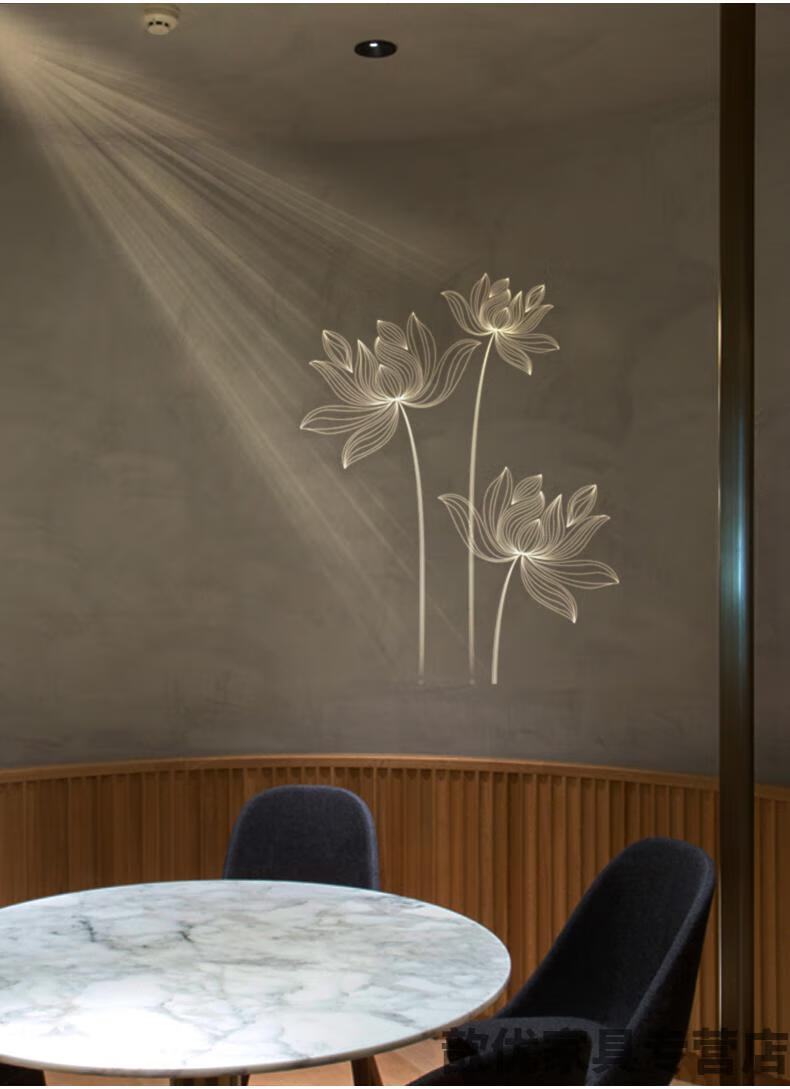 【2022新款】投影灯广告 玄关过道投影氛围灯背景墙图案射灯树叶阴影