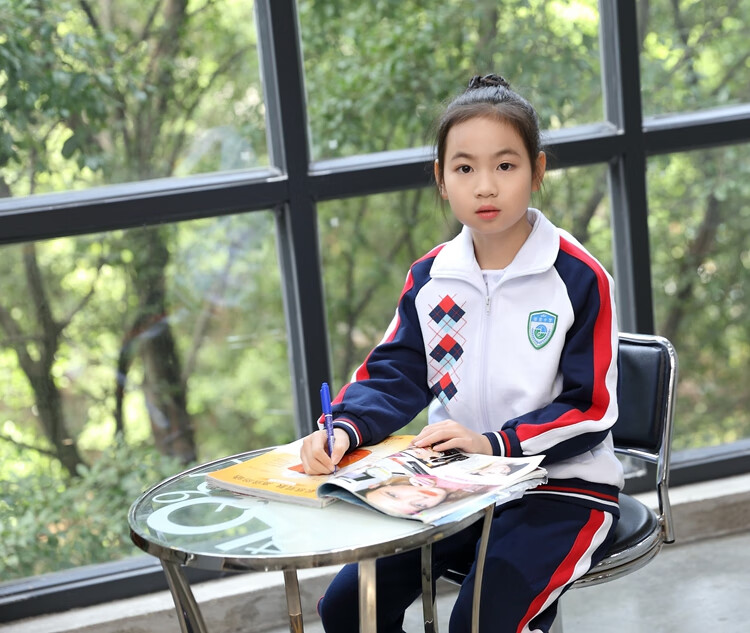 广州天河区骏景小学校服夏运动服男女小学生家长定制亲肤t冬外套140cm