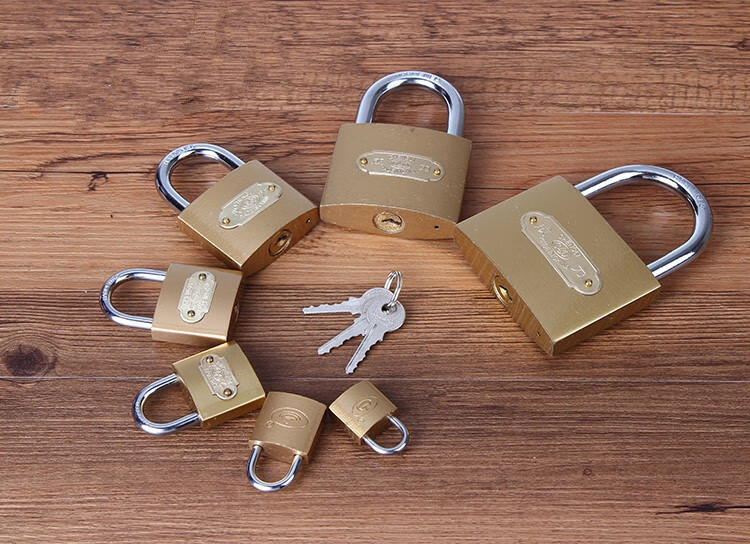 仿铜锁通开挂锁 网吧机箱锁通开小锁头 电表箱防盗防水防锈大门锁 zui
