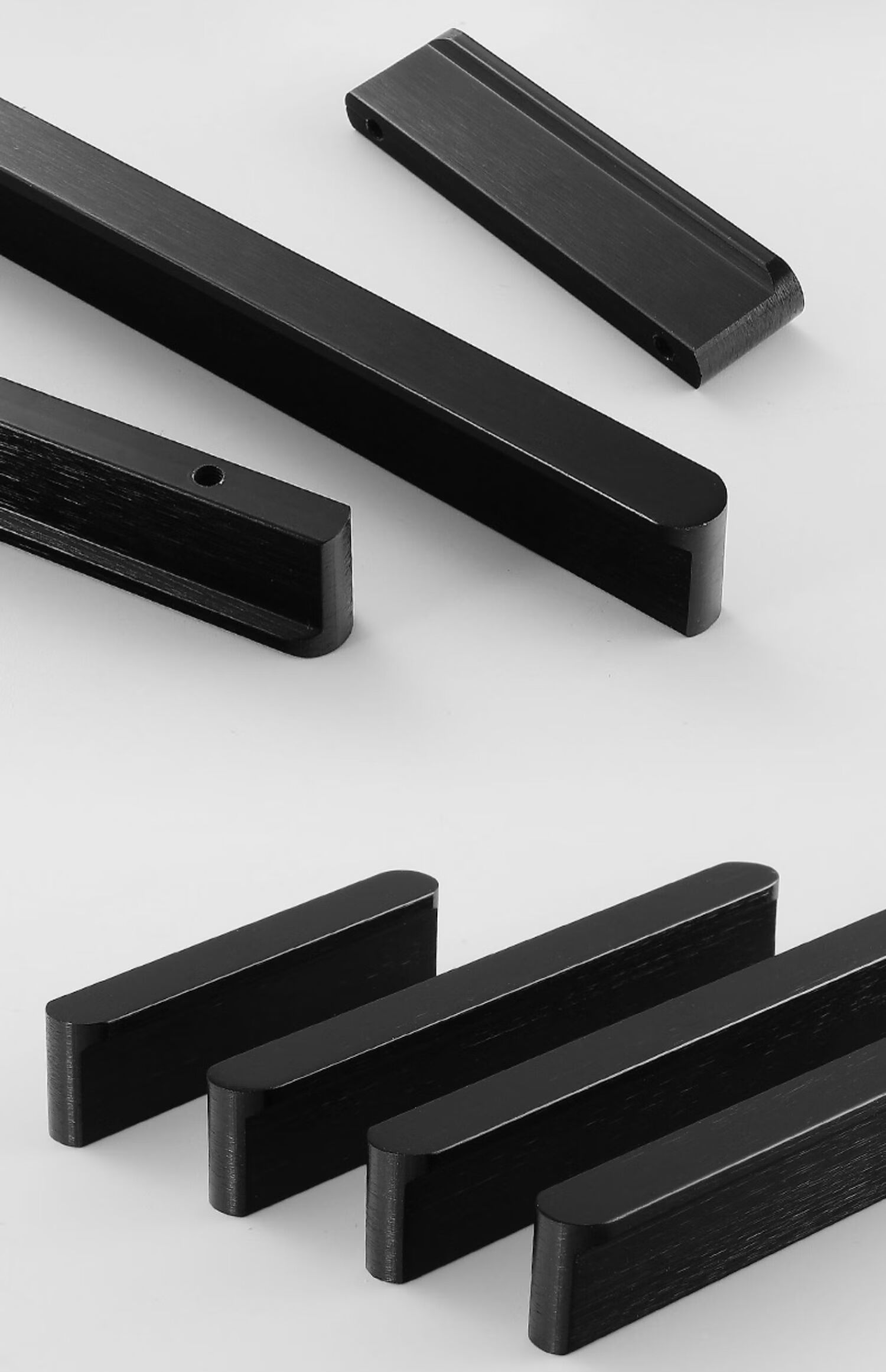 衣柜门拉手轻奢现代简约金色加长橱柜子抽屉极简黑色把手黑色160孔距