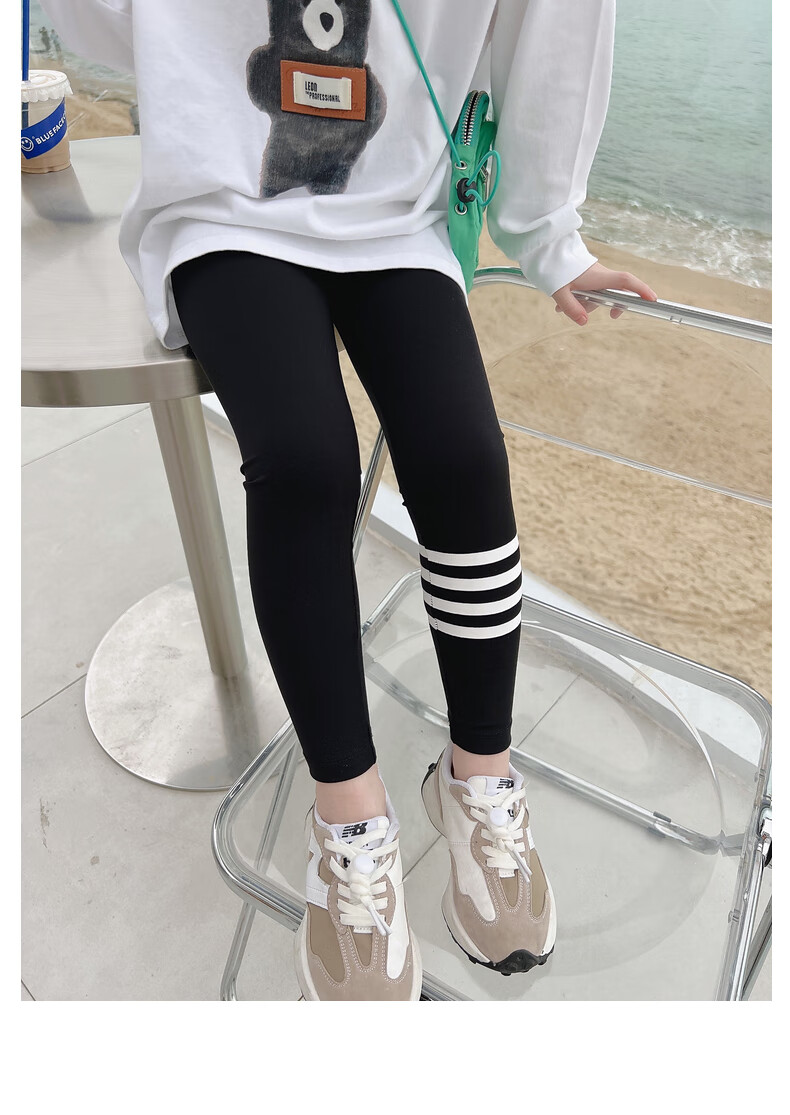 儿童紧身裤yojia童装春装打底裤儿童鲨鱼裤春秋女童瑜伽裤宝宝洋气外