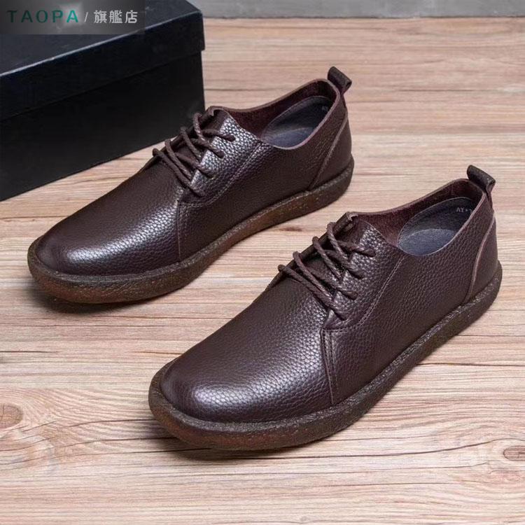 开车鞋男驾车鞋牛筋底懒人皮鞋一脚蹬男鞋软底软皮夏季欧农驾车开车鞋