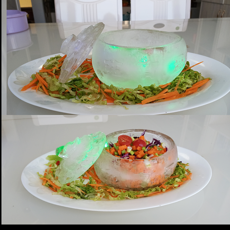 刺身冰雕模具刺身冰碗模具摆盘装饰冰柱模具创意立体火锅盘冰雕模具