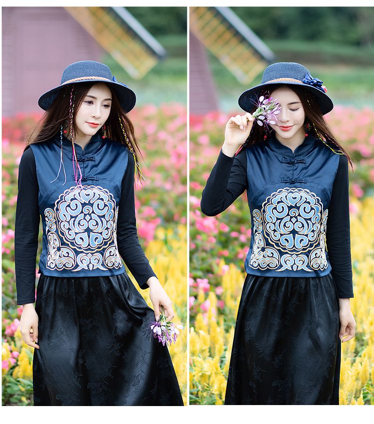 唐装马甲民族风短外套女2022春秋冬季新款中式复古刺绣马甲红色m