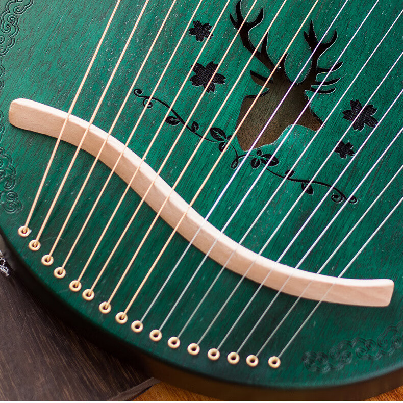 实木全单莱雅琴16音 16弦竖琴lyre里尔琴 里拉琴 便携琴乐器 板琴16音