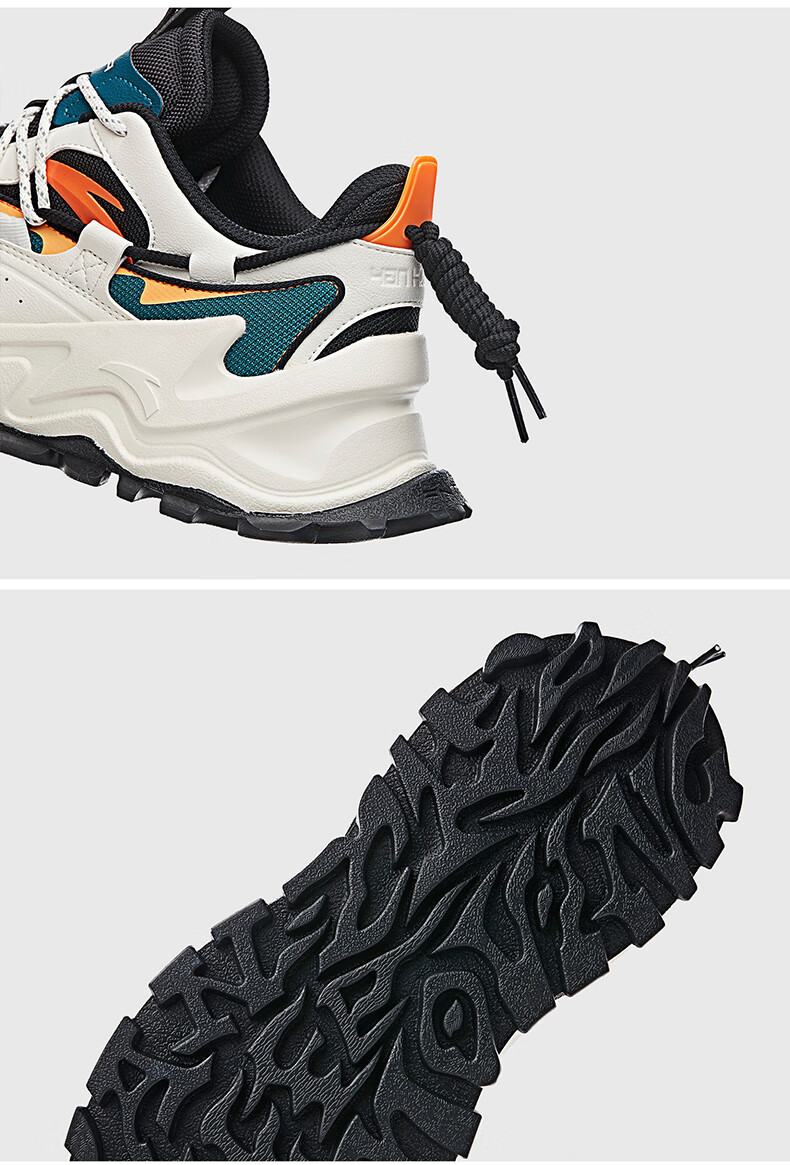 安踏男鞋老爹鞋炙热系列炎黄2020秋冬季新款复古休闲鞋厚底运动鞋潮流