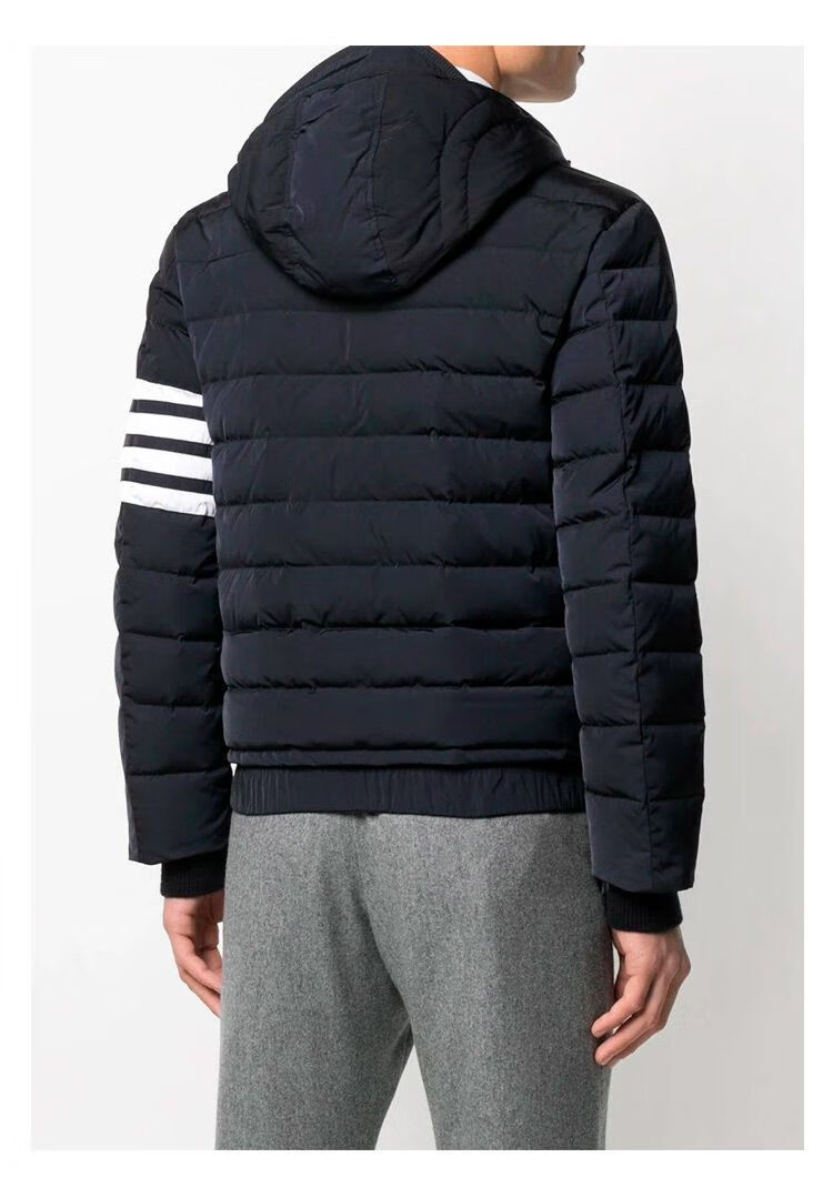 tb羽绒服美式时尚潮牌四条杠服连帽男女情侣休闲运动冬季保暖外套 深