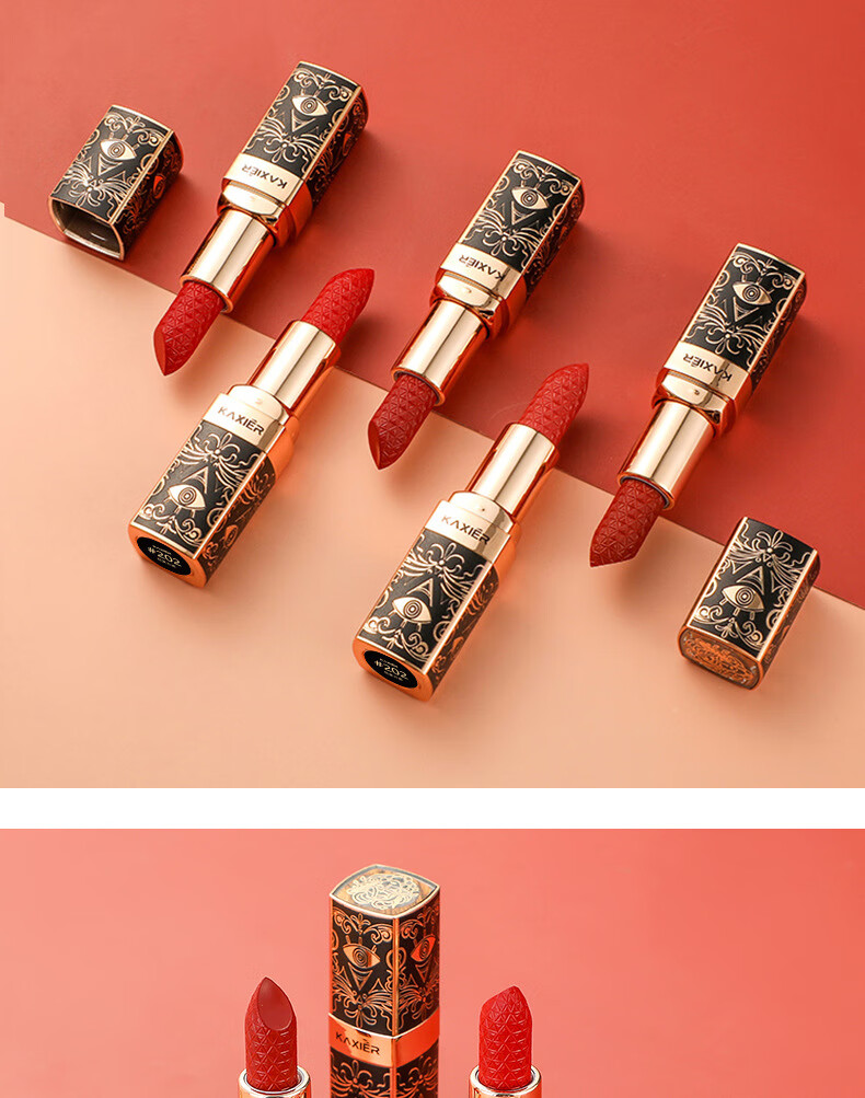 嗨爆夏日美杜莎复古口红哑光平替口红美妆抖音同款送女友303橘棕色