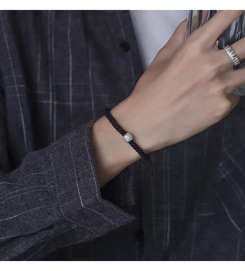 编织手绳男潮设计手串男生复古小众设计简约手链百搭手饰凌霄手绳红绳