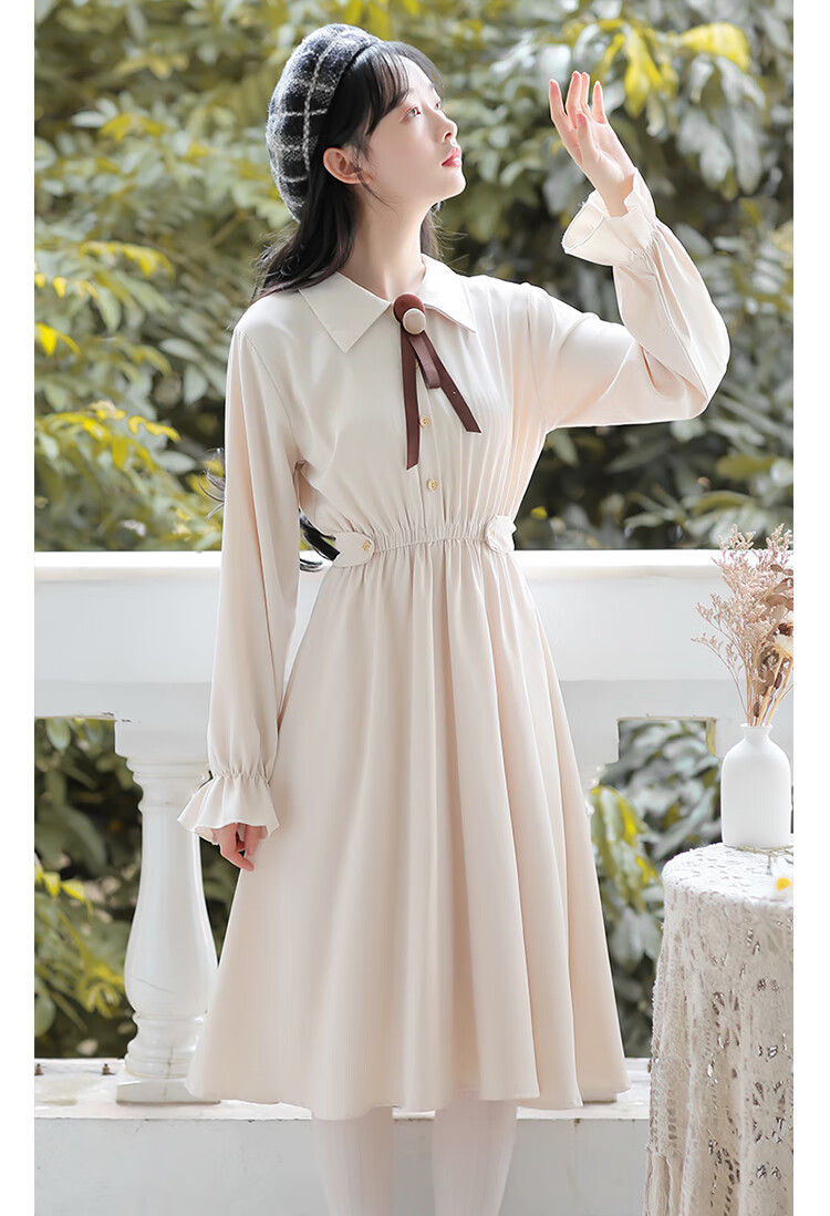 以影秋季连衣裙学生少女生裙子高中生初中生女装连衣裙子春秋装2020