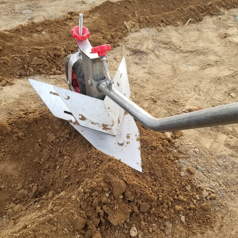 小型农用开沟机犁田机手动家用山地手拉单人犁地翻土农业工具神器 业