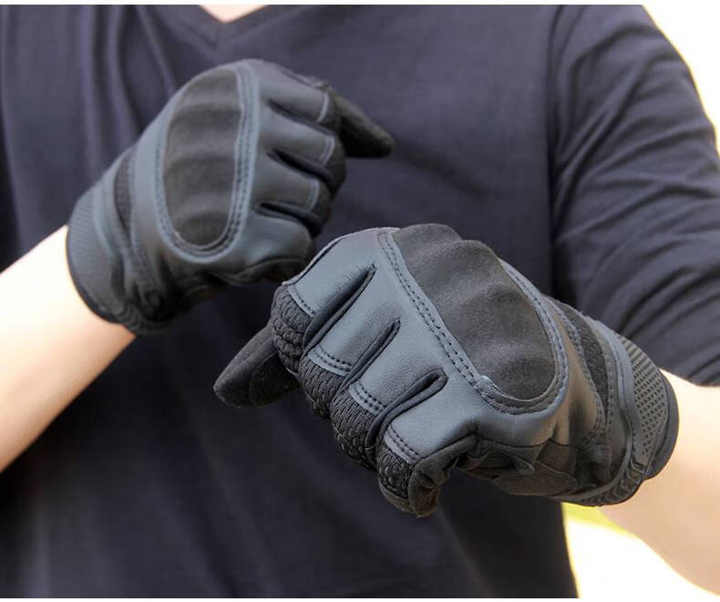 作训手套半指战术兵军迷黑鹰战术手套半指全指防刮格斗骑行防身作训特