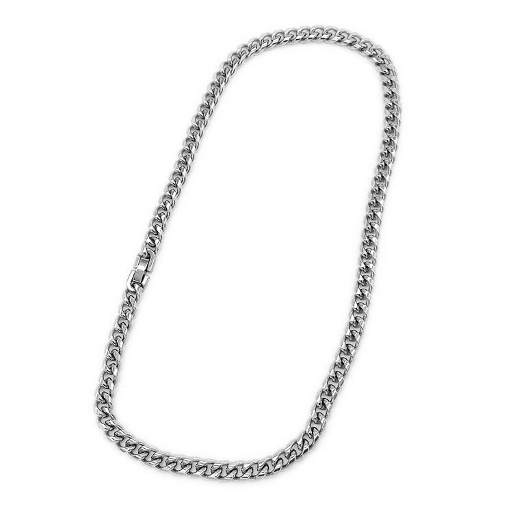 嘻哈古巴链男潮锁骨项链女45cm素链钛钢短粗欧美风 粗8mm长50cm【图片