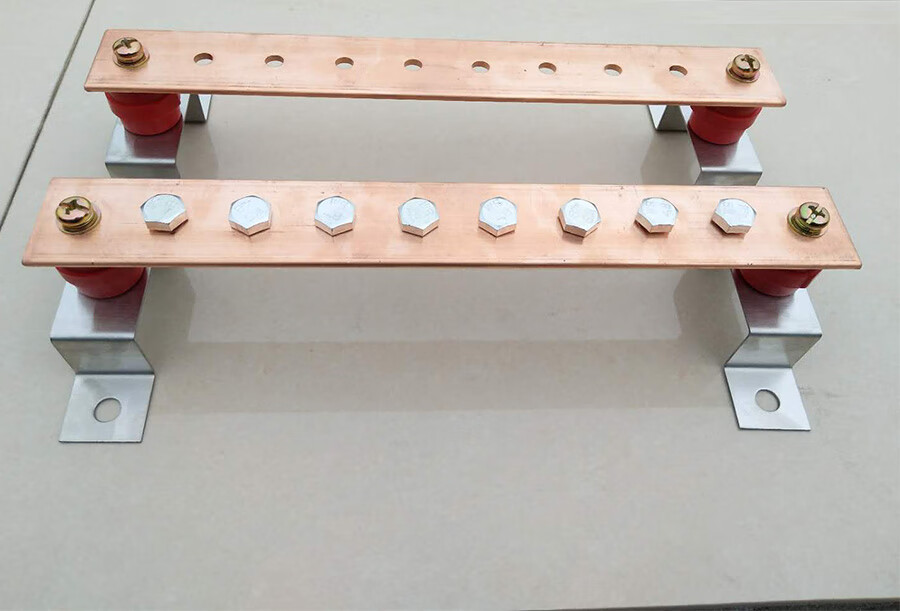 浩彪特接地铜排4x40机房防雷接地排紫铜排加工折弯穿孔机柜铜排接线