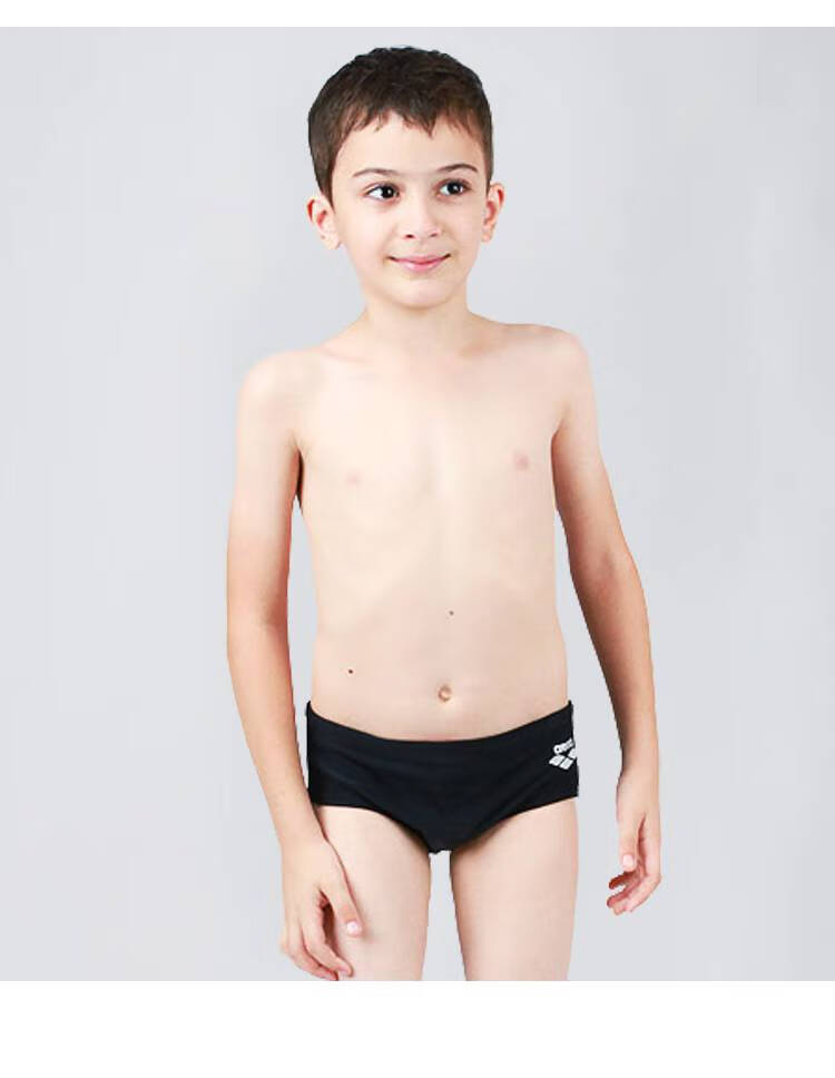 arena儿童泳裤男童三角男孩青少年速干专业训练装备游泳衣 黑色 (22年
