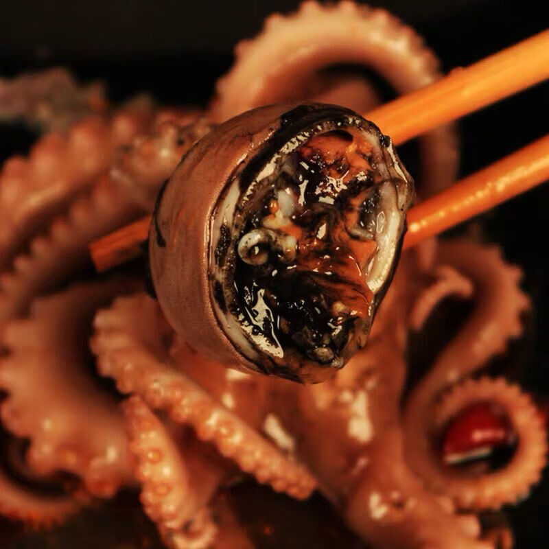 八爪鱼爆头大长腿新鲜章鱼有墨鱿鱼须生鲜水产鲜活速冻 长腿八爪鱼