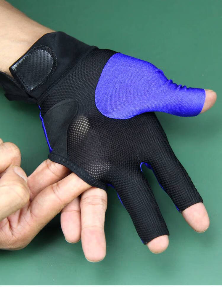 台球手套职业 台球用品台球手套露指打台球专用三指桌球手套左奥秘