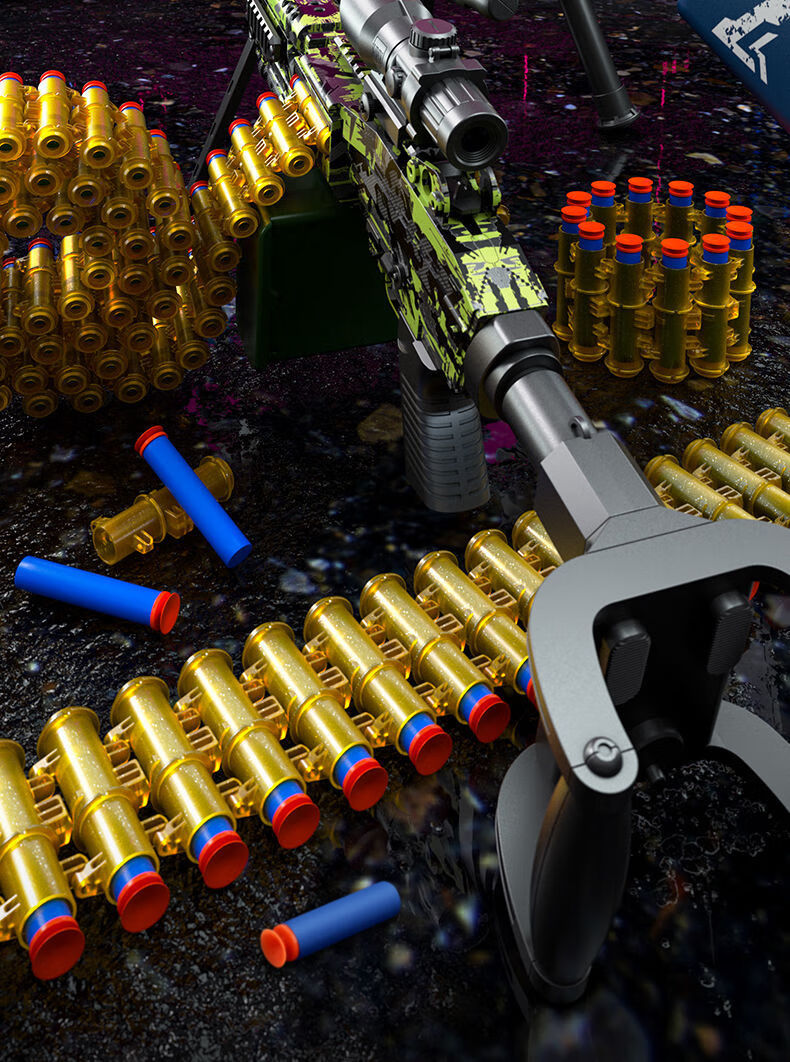 m24抢m249大菠萝轻机枪弹链抛壳软弹枪儿童玩具男孩突击枪可以发射