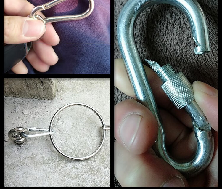 失手绳卡扣绳扣环锁绳扣登山绳子保险锁扣不锈钢卡扣活动扣安全扣 4号