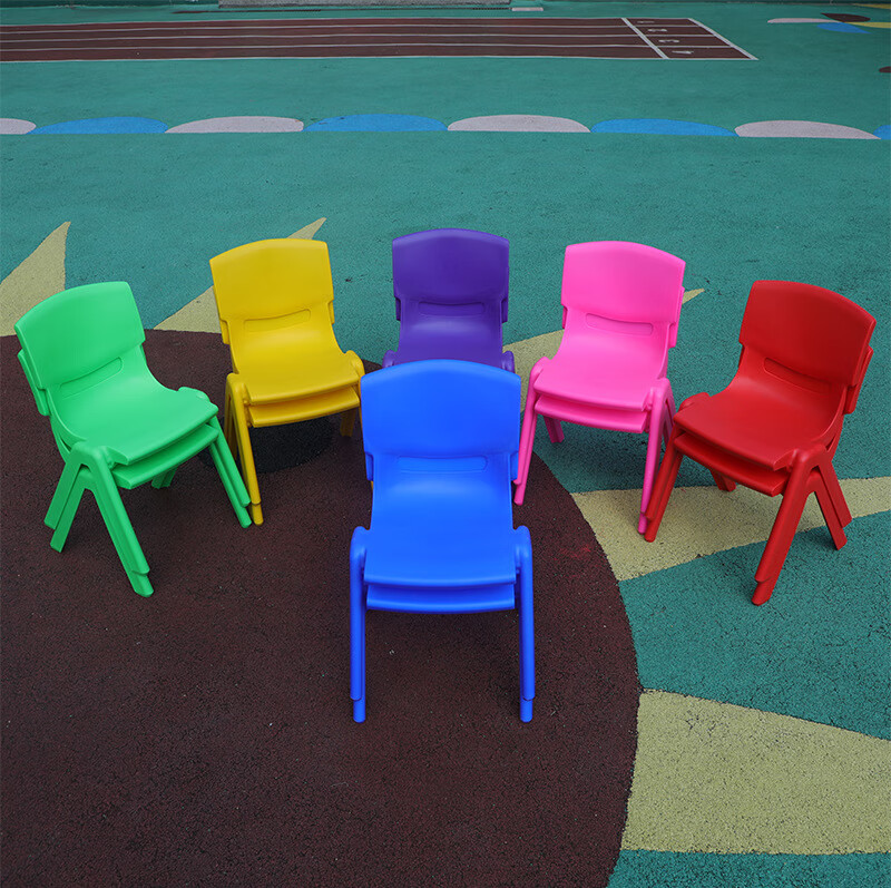 幼儿园椅子儿童靠背塑料课桌椅家用学习培训班升降椅凳子亦升红色坐高