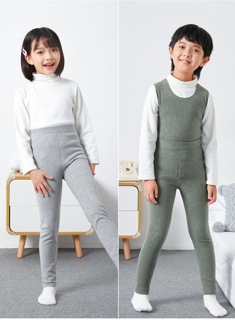 儿童秋冬加厚秋裤内穿棉毛裤男女孩加绒打底裤中大童德绒保暖裤子男童