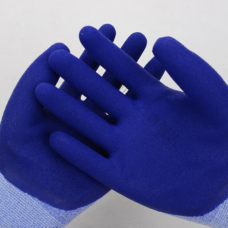 磨砂手套弹力星a398高弹软耐磨滑工地搬运工作劳保护 星宇a398弹力星