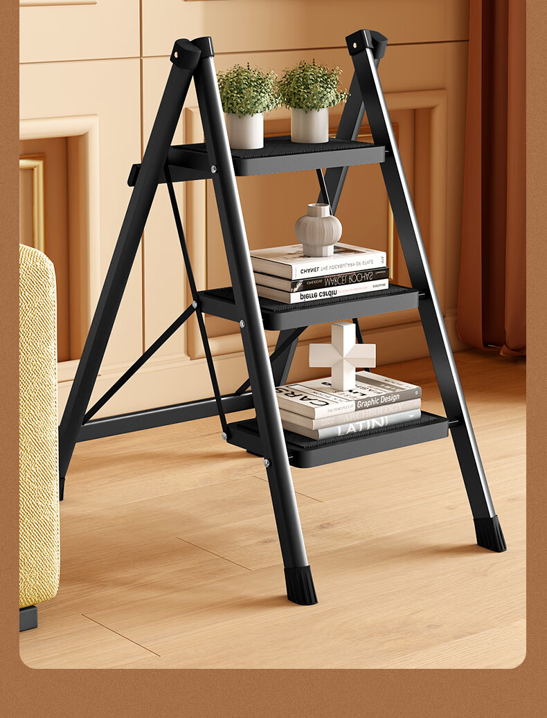 梯子梯子家用折叠伸缩楼梯可登高多功能人字梯爬梯搬家轻便三步小梯凳