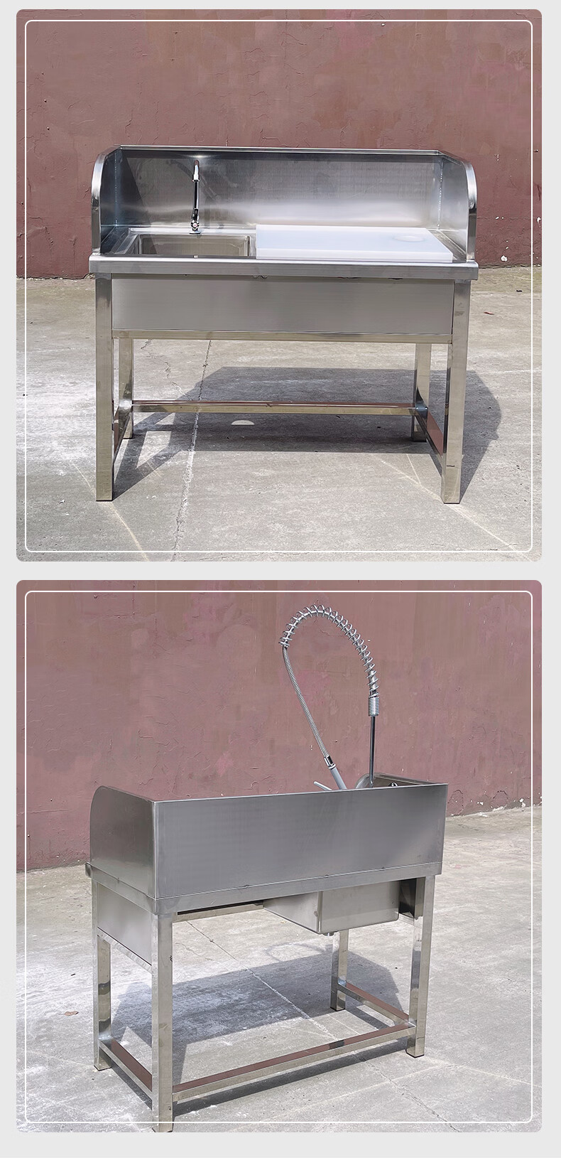 不锈钢杀鱼台市杀鱼工作台酒店宰杀活鱼分割台饭店用剁鱼台案板 支持