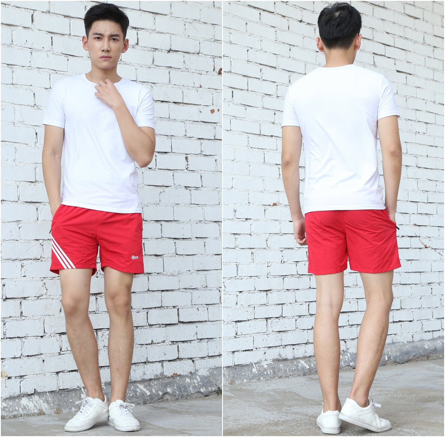 运动短裤男跑步三分裤夏季健身马拉松训练田径裤衩速干透气沙滩裤黑色